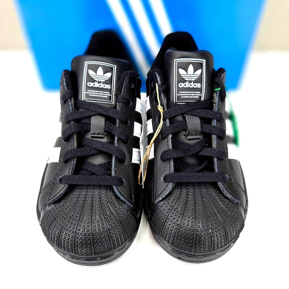 adidas Superstar II Kids 12K Black White JH9981 Brand New in Box - Picture 2 of 11